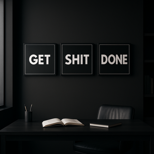 mural GET SHIT DONE set de 3 cuadros